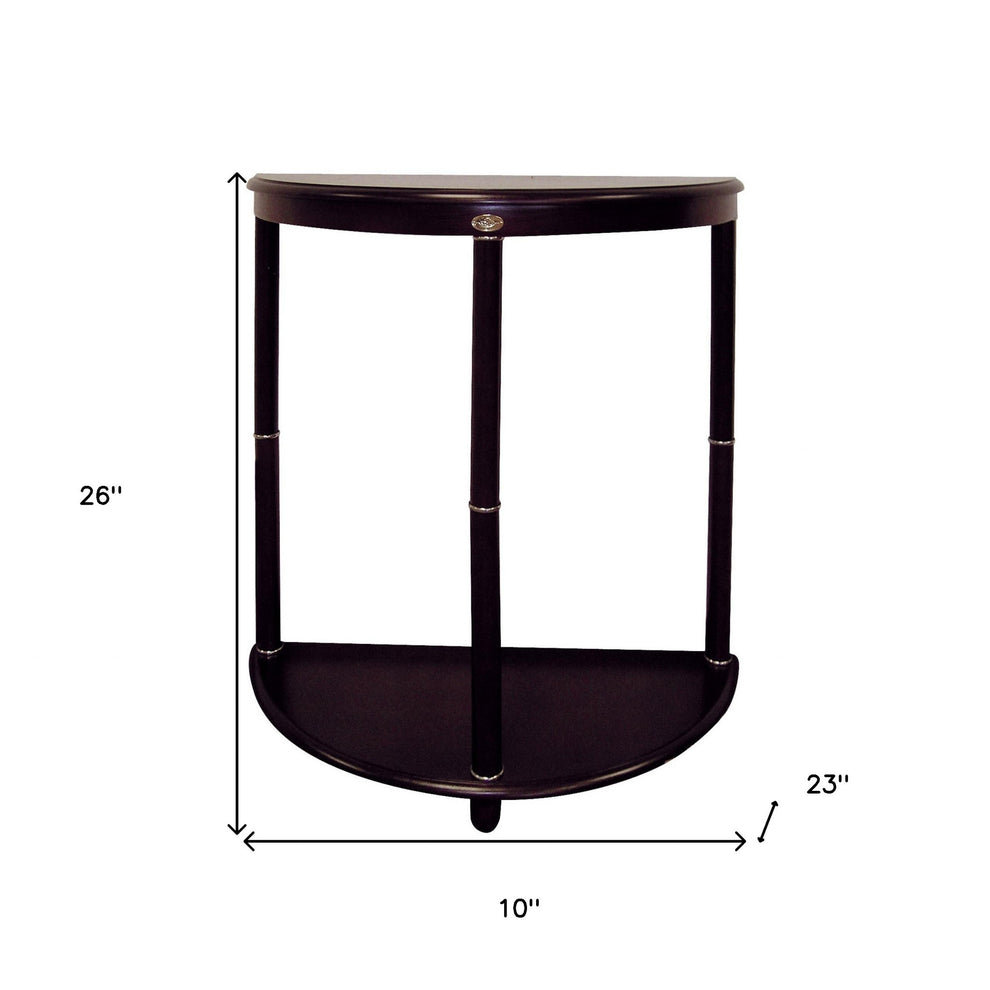 26" Dark Brown Manufactured Wood Half Circle End Table By Homeroots | End Tables | Modishstore - 6
