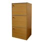 Standard Natural Triple Door Verticle Book Shelf By Homeroots | Shelves & Shelving Units | Modishstore - 2