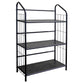 Black 3 Shelf Metal Standing Book Shelf By Homeroots | Shelves & Shelving Units | Modishstore - 2