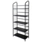 Black Five Shelf Metal Standing Book Shelf By Homeroots | Shelves & Shelving Units | Modishstore