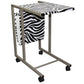Modern Zebra Print Metal Laptop Cart And Desk By Homeroots | Desks | Modishstore