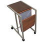 Modern Brown Faux Woodgrain Metal Laptop Cart Desk By Homeroots | Desks | Modishstore - 2