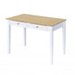Wood And White Finish Cottage Desk With 2 Drawers By Homeroots | Desks | Modishstore - 2