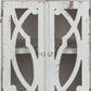 Rustic White Wood And Glass Scrollwork Accent Cabinet By Homeroots | Cabinets | Modishstore - 5