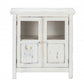 Rustic White Wood And Wire Two Door Accent Cabinet By Homeroots | Cabinets | Modishstore - 4