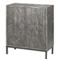 Rustic Gray Wash Scroll Wood Two Door Accent Cabinet By Homeroots | Cabinets | Modishstore - 2