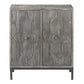 Rustic Gray Wash Scroll Wood Two Door Accent Cabinet By Homeroots | Cabinets | Modishstore - 4