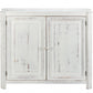 Distressed White Wooden Two Door Accent Cabinet By Homeroots | Cabinets | Modishstore