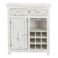 Rustic White Wine Cabinet With Two Drawers By Homeroots | Cabinets | Modishstore - 2
