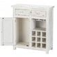 Rustic White Wine Cabinet With Two Drawers By Homeroots | Cabinets | Modishstore - 4