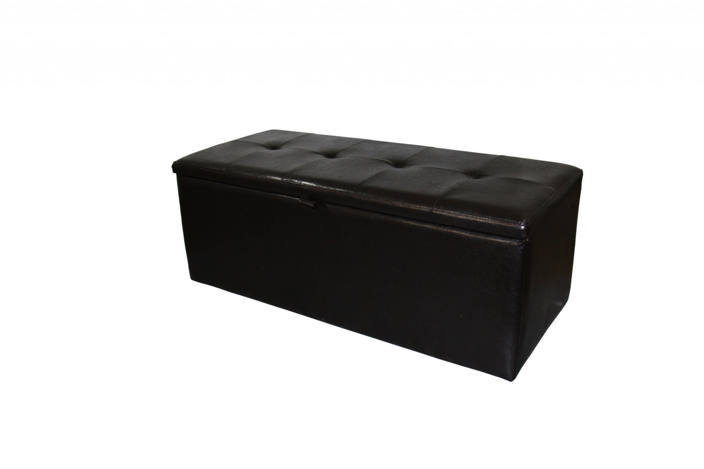 Brown Faux Leather Storage Bench By Homeroots | Benches | Modishstore