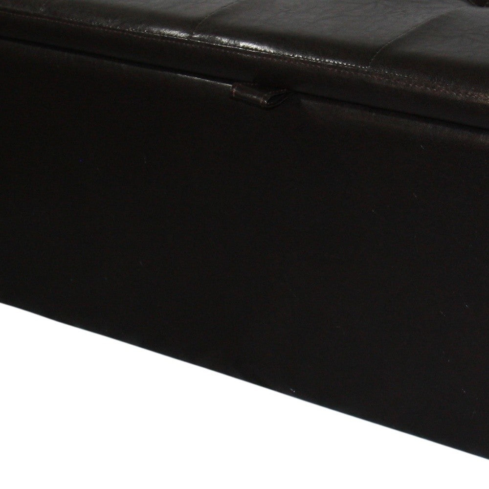 Brown Faux Leather Storage Bench By Homeroots | Benches | Modishstore - 8