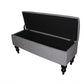 Modern Tailored Gray and Black Storage Bench By Homeroots | Benches | Modishstore - 2