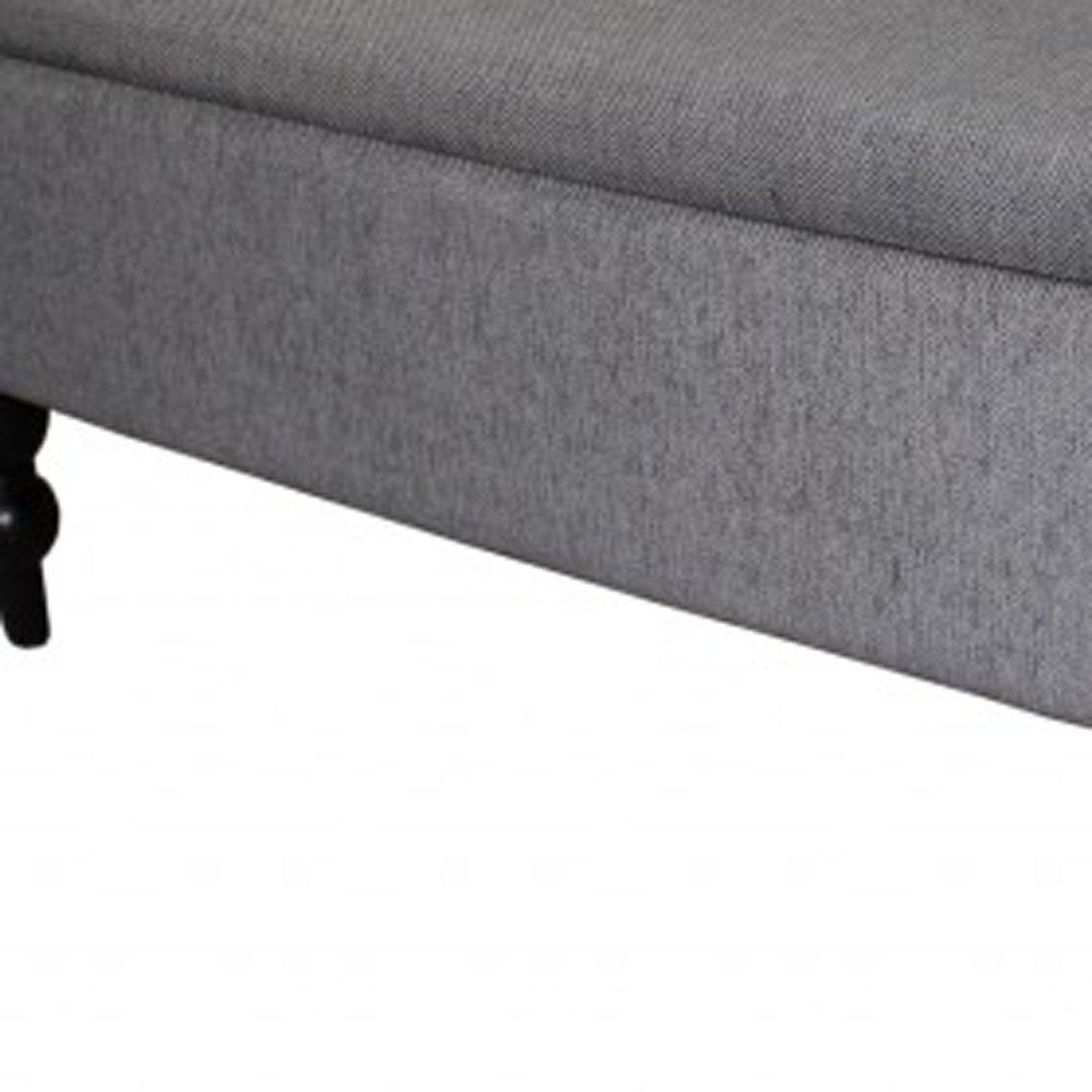 Modern Tailored Gray and Black Storage Bench By Homeroots | Benches | Modishstore - 8