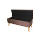 Cozy Brown Suede Storage Bench By Homeroots
