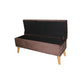 Cozy Brown Suede Storage Bench By Homeroots | Benches | Modishstore - 2