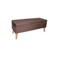 Cozy Brown Suede Storage Bench By Homeroots | Benches | Modishstore - 3