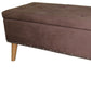 Cozy Brown Suede Storage Bench By Homeroots