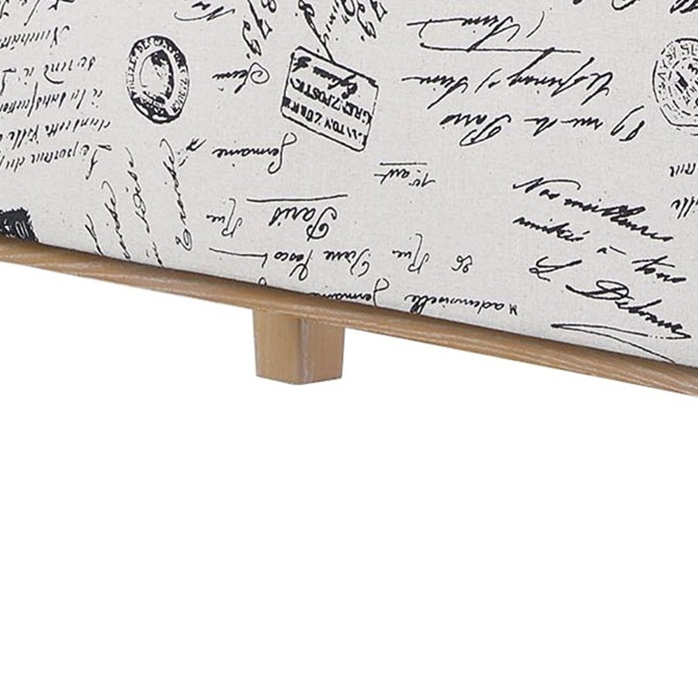 17" Wood Brown And Beige Upholstered 100% Polyester Entryway Bench With Flip Top By Homeroots | Benches | Modishstore - 6