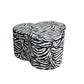 Funky Black White Pink Zebra Storage Ottoman Four Piece Set By Homeroots | Ottomans | Modishstore