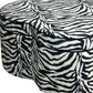 Funky Black White Pink Zebra Storage Ottoman Four Piece Set By Homeroots | Ottomans | Modishstore - 4
