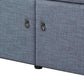 Blue Gray Linen Look Double Door Shoe Storage Bench By Homeroots | Benches | Modishstore - 5