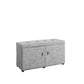 Light Gray Linen Look Double Door Shoe Storage Bench By Homeroots | Benches | Modishstore - 3
