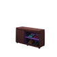 Brown and Purple Tufted Shoe Storage Bench By Homeroots
