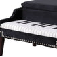 Black Velour Baby Grand Piano Storage Bench By Homeroots | Benches | Modishstore - 5