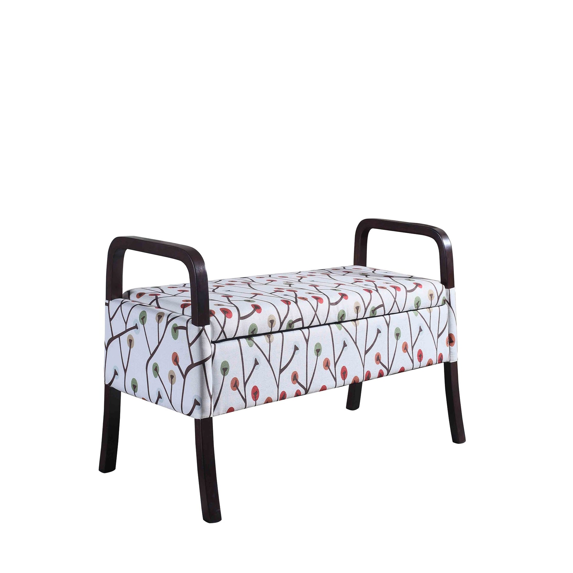 Modern Harvest Neutrals Wooden Storage Bench with Handles By Homeroots | Benches | Modishstore