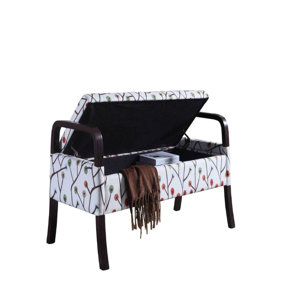 Modern Harvest Neutrals Wooden Storage Bench with Handles By Homeroots | Benches | Modishstore - 2
