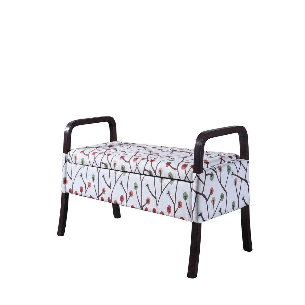 Modern Harvest Neutrals Wooden Storage Bench with Handles By Homeroots | Benches | Modishstore - 3