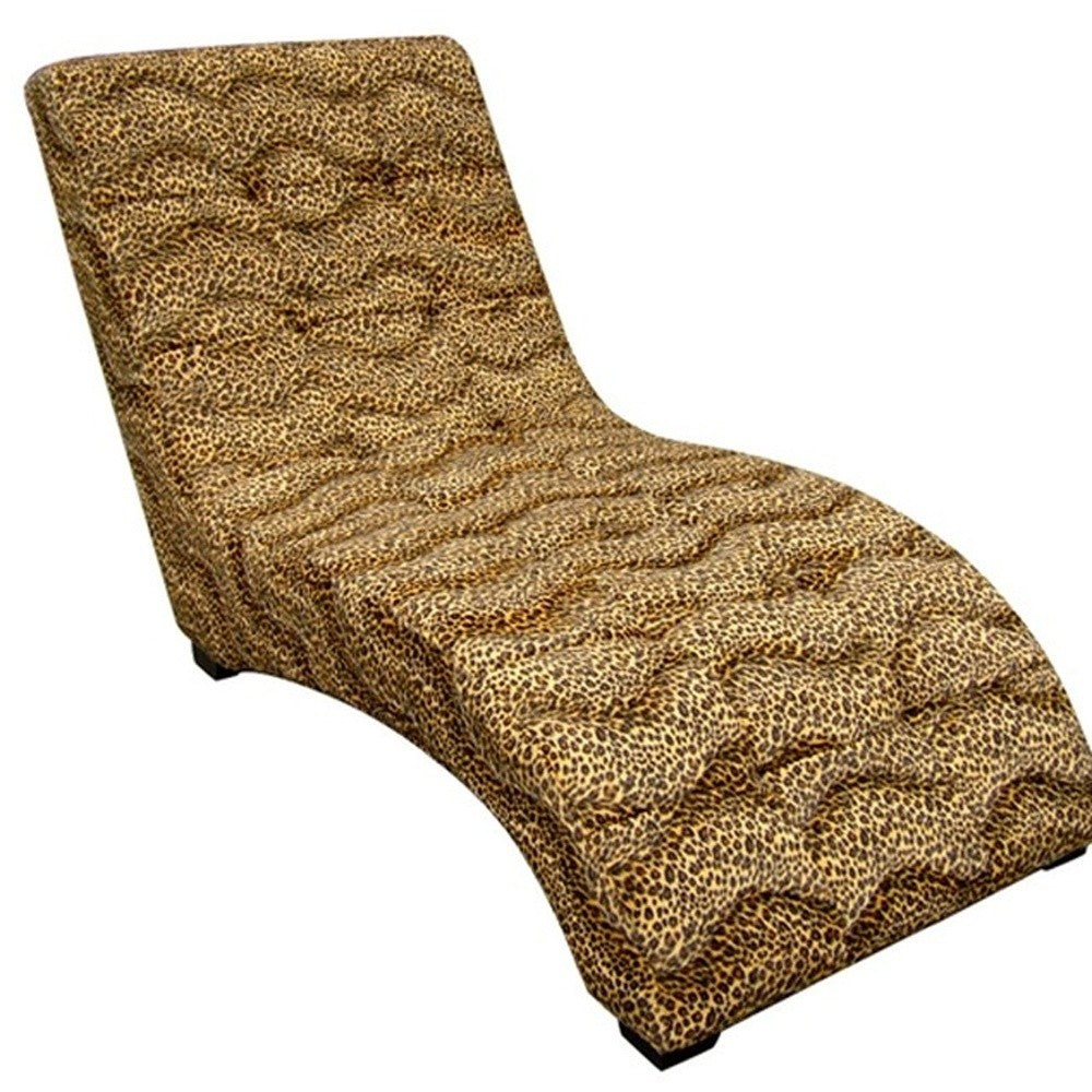 52" Brown Faux Suede Curved Chaise Lounge Accent Chair By Homeroots | Chairs & Recliners | Modishstore - 7