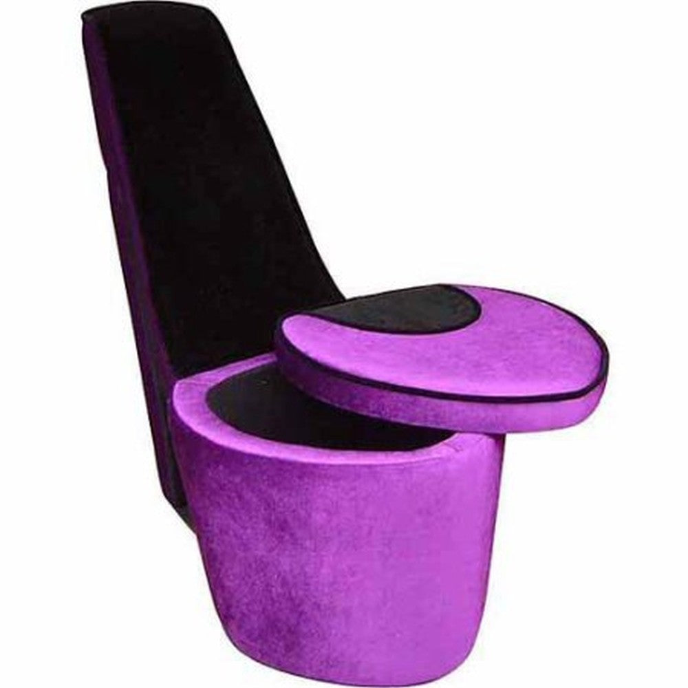 32" Purple Faux Suede Side Chair By Homeroots | Armchairs | Modishstore - 3
