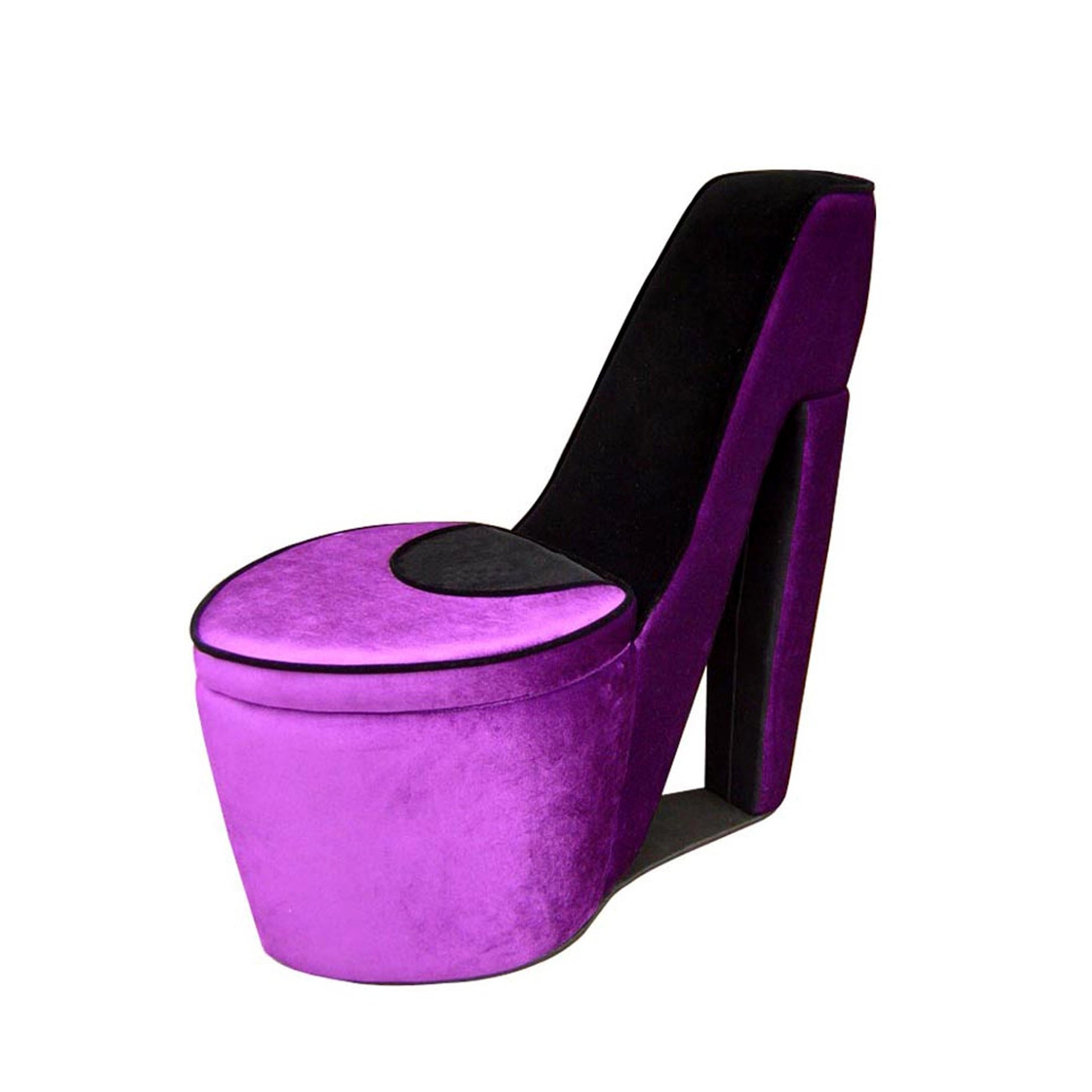 32" Purple Faux Suede Side Chair By Homeroots | Armchairs | Modishstore - 4