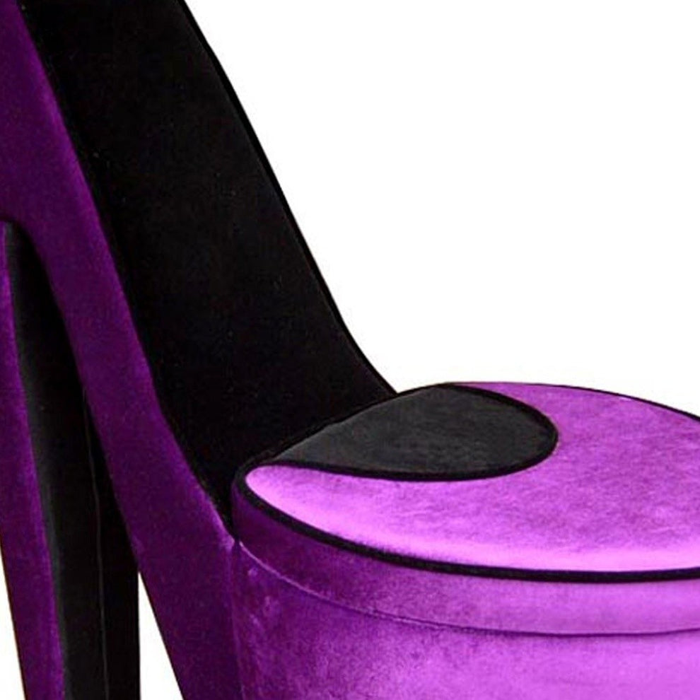32" Purple Faux Suede Side Chair By Homeroots | Armchairs | Modishstore - 6