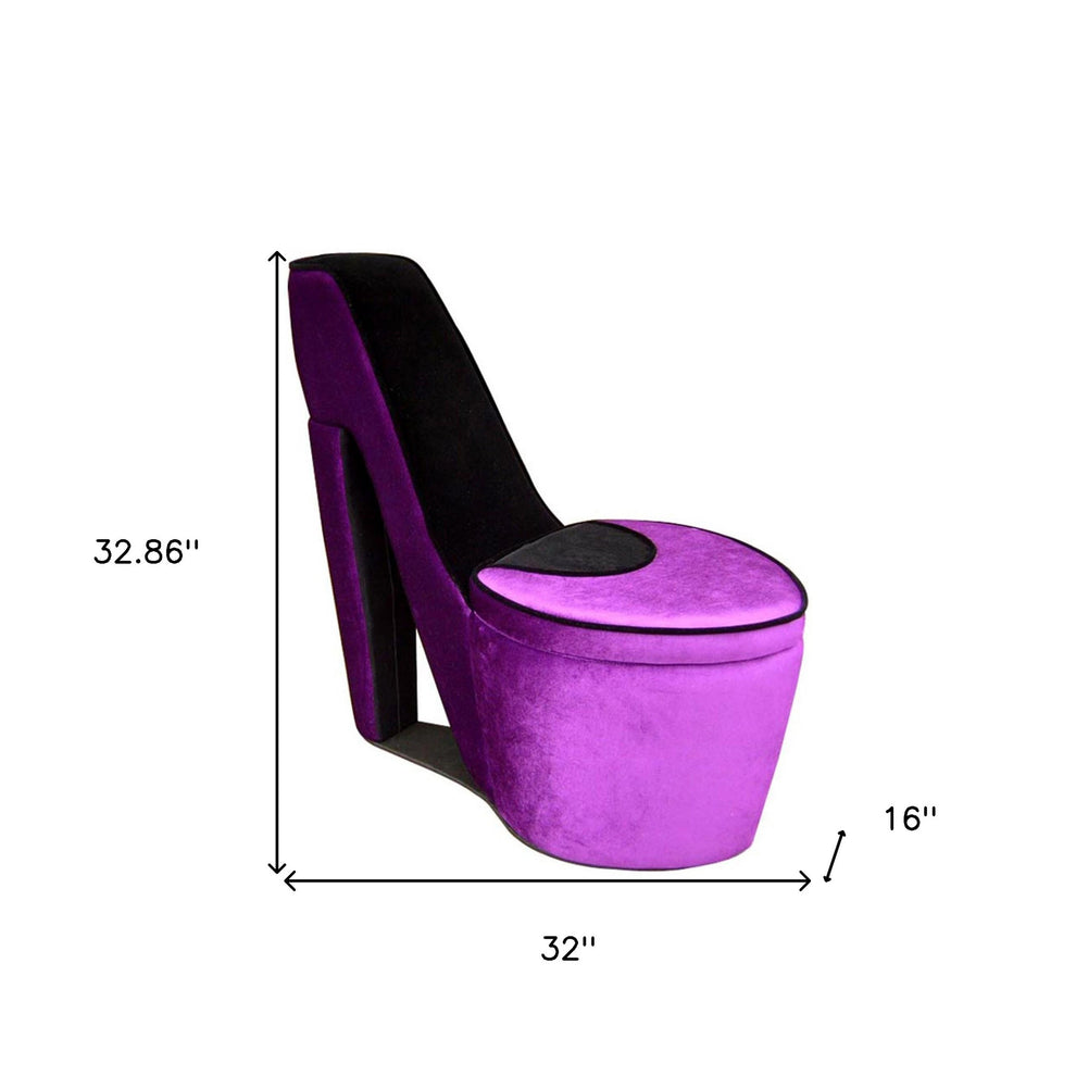 32" Purple Faux Suede Side Chair By Homeroots | Armchairs | Modishstore - 7