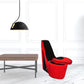 32" Red Faux Suede Side Chair By Homeroots