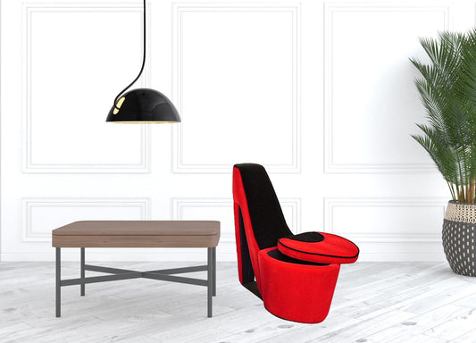 32" Red Faux Suede Side Chair By Homeroots | Armchairs | Modishstore