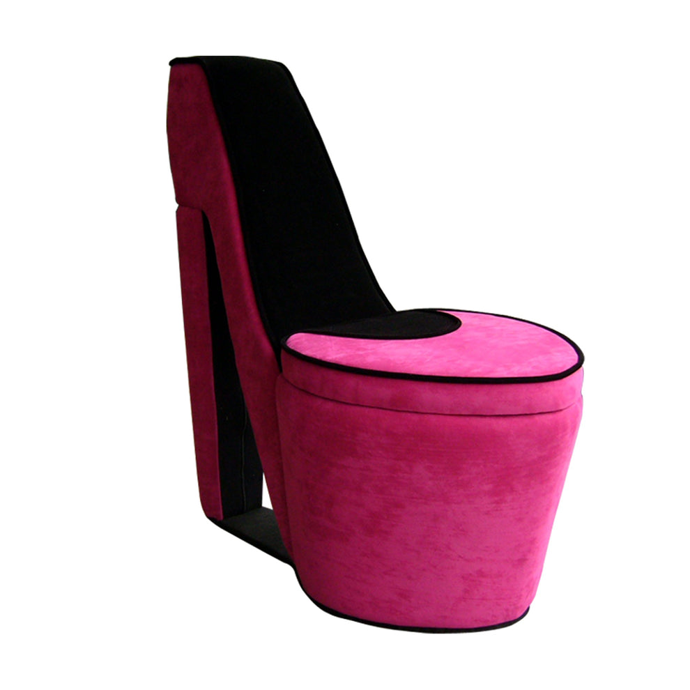 32" Pink Faux Suede Side Chair By Homeroots | Armchairs | Modishstore - 2