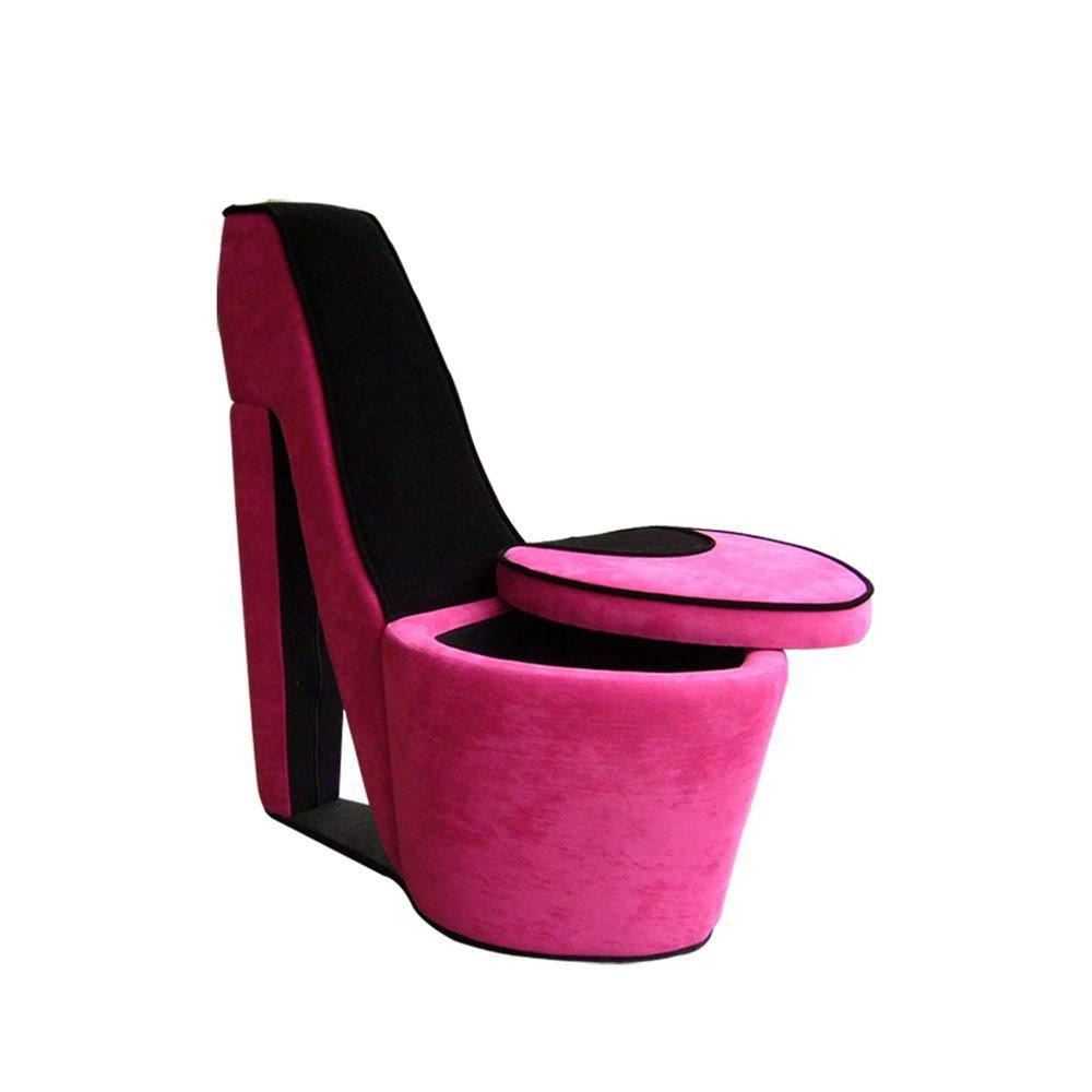 32" Pink Faux Suede Side Chair By Homeroots