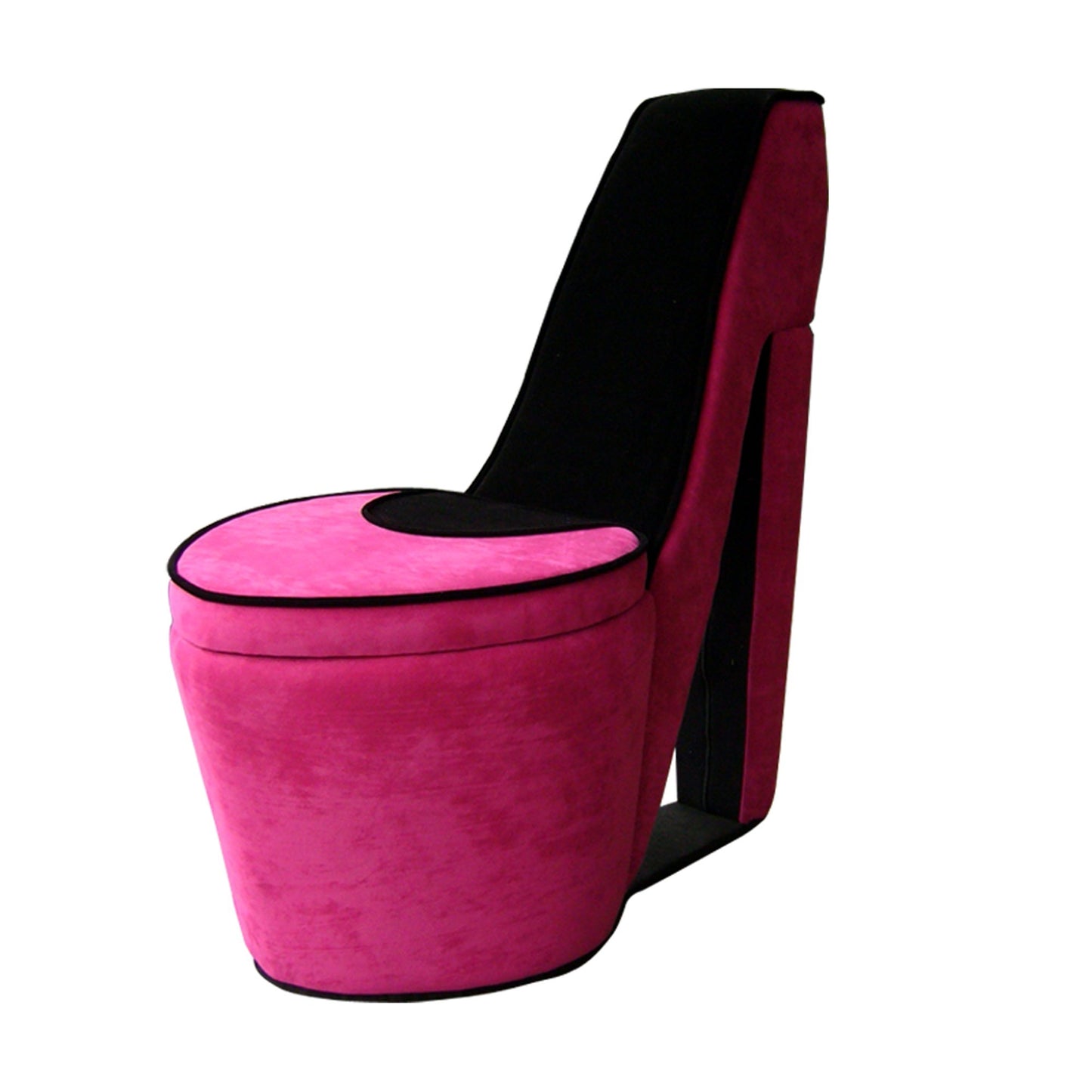 32" Pink Faux Suede Side Chair By Homeroots
