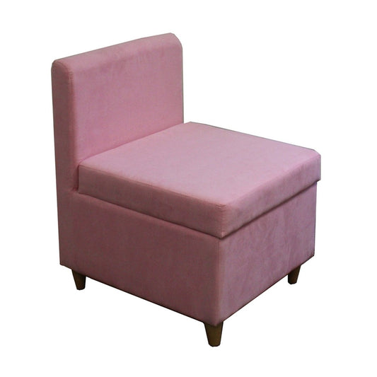 29" Mod Pink Mauve Microfiber Armless Accent Chair with Storage By Homeroots | Accent Chairs | Modishstore