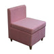 29" Mod Pink Mauve Microfiber Armless Accent Chair with Storage By Homeroots | Accent Chairs | Modishstore