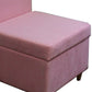 29" Mod Pink Mauve Microfiber Armless Accent Chair with Storage By Homeroots | Accent Chairs | Modishstore - 5