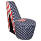 Red White and Blue Patriotic Print 1 High Heel Shoe Storage Chair By Homeroots | Accent Chairs | Modishstore