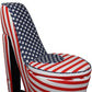 Red White and Blue Patriotic Print 1 High Heel Shoe Storage Chair By Homeroots | Accent Chairs | Modishstore - 14