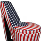 Red White and Blue Patriotic Print 1 High Heel Shoe Storage Chair By Homeroots | Accent Chairs | Modishstore - 24