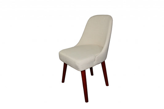 34" Cream Contemporary Armless Dining or Accent Chair By Homeroots | Accent Chairs | Modishstore