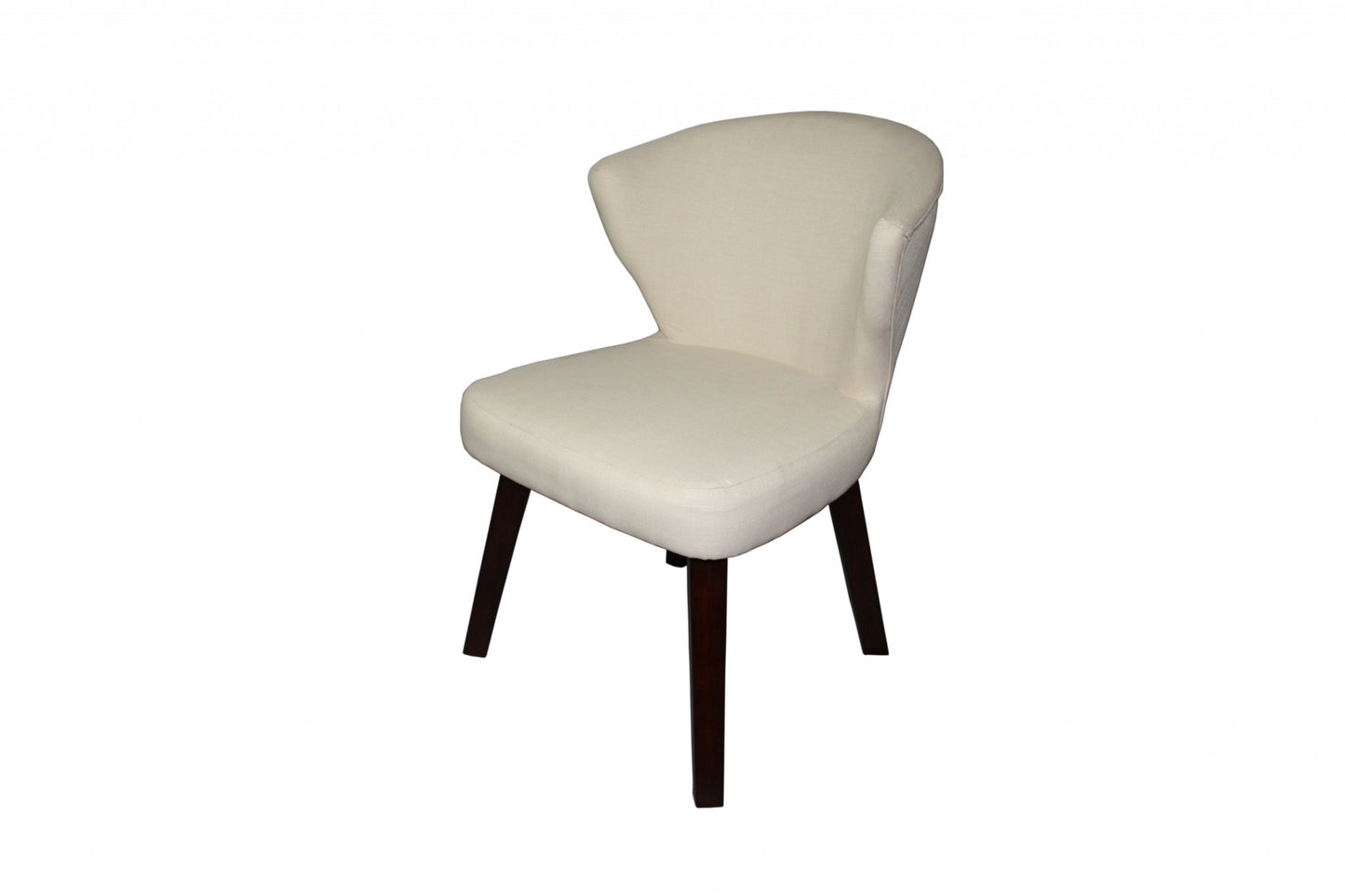 31" Cream and Black Wooden Curve Back Dining or Accent Chair By Homeroots | Accent Chairs | Modishstore